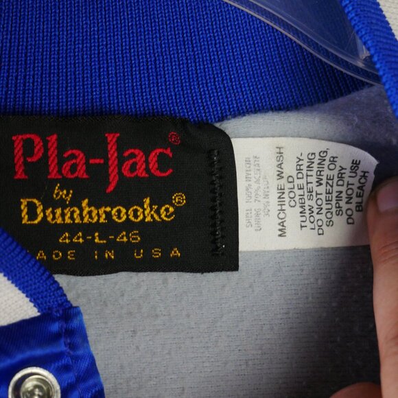 Vintage Baseball Blue Jacket Size L USA Philomath Frolic & Rodeo Back Print - Picture 4 of 10